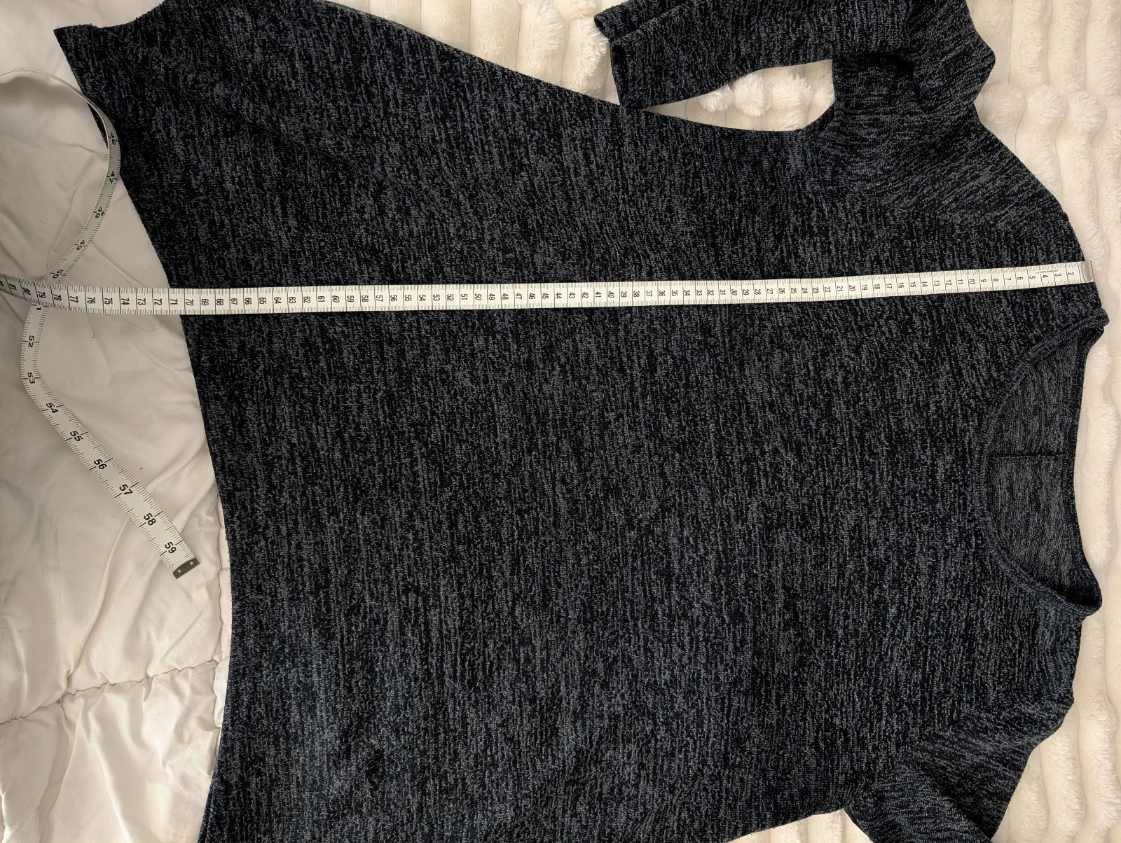 Superb heather grey asymmetrical sweater with matching scarf – photo 6